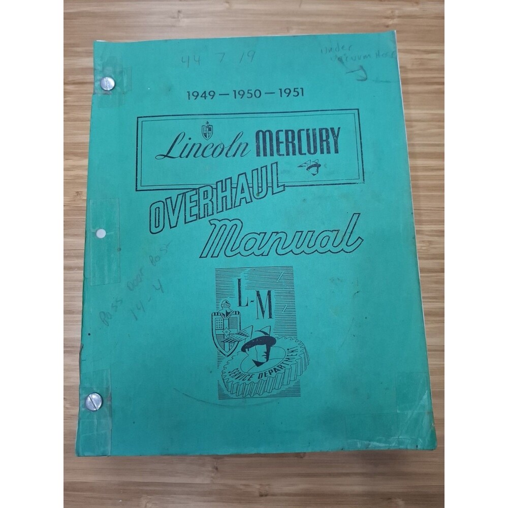 LINCOLN MERCURY 1951 1949 1950 SHOP MANUAL SERVICE REPAIR OVERHAUL RESTORATION